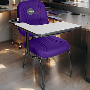 Cadeira Escolar Super Reforçada que Suporta até 200kg para Obesos, ideal para Escolas e Faculdades - Roxo