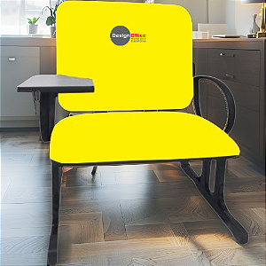 Cadeira Escolar Super Reforçada que Suporta até 300kg para Obesos, ideal para Escolas e Faculdades - Amarelo