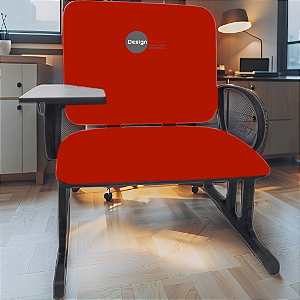 Cadeira Escolar Super Reforçada que Suporta até 300kg para Obesos, ideal para Escolas e Faculdades - Vermelho