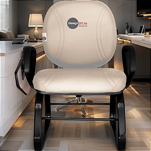 Cadeira Escolar Super Reforçada que Suporta até 300kg para Obesos, ideal para Escolas e Faculdades - Linha Fat - Bege