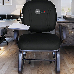 Cadeira Escolar Super Reforçada que Suporta até 300kg para Obesos, ideal para Escolas e Faculdades - Linha Fat - Preto