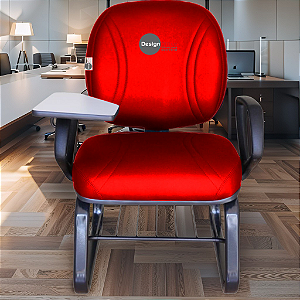 Cadeira Escolar Super Reforçada que Suporta até 300kg para Obesos, ideal para Escolas e Faculdades - Linha Fat - Vermelho