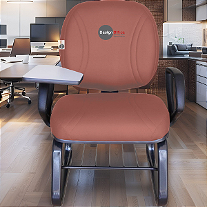 Cadeira Escolar Super Reforçada que Suporta até 300kg para Obesos, ideal para Escolas e Faculdades - Linha Fat - Vermelho Telha