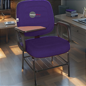 Cadeira Escolar que Suporta até 200kg Super Reforçada para Obesos, ideal para Escolas e Faculdades - Roxo