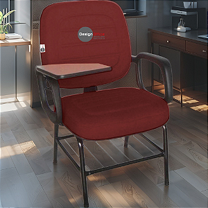 Cadeira Escolar que Suporta até 200kg Super Reforçada para Obesos, ideal para Escolas e Faculdades - Vermelho Vinho