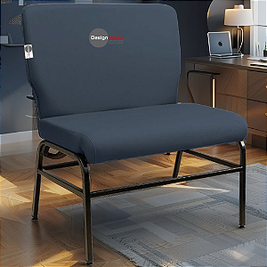 Cadeira para Igreja que Suporta até 300kg Super Reforçada para Obesos, ideal para Igrejas, Escolas e Faculdades - Azul Marinho