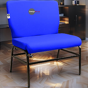 Cadeira para Igreja que Suporta até 300kg Super Reforçada para Obesos, ideal para Igrejas, Escolas e Faculdades - Azul Royal