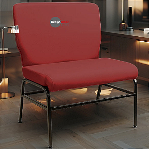 Cadeira para Igreja que Suporta até 300kg Super Reforçada para Obesos, ideal para Igrejas, Escolas e Faculdades - Vermelho