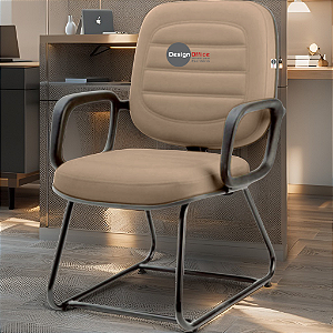 Cadeira para Obesos que Suporta até 200kg Super Reforçada, ideal para Porteiros, Portaria de Condomínios, Escolas, Faculdades e Escritórios - Bege