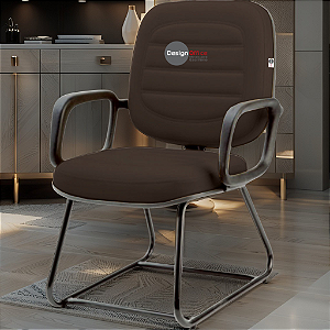 Cadeira para Obesos que Suporta até 200kg Super Reforçada, ideal para Porteiros, Portaria de Condomínios, Escolas, Faculdades e Escritórios - Marrom Café