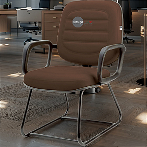 Cadeira para Obesos que Suporta até 200kg Super Reforçada, ideal para Porteiros, Portaria de Condomínios, Escolas, Faculdades e Escritórios - Caramelo