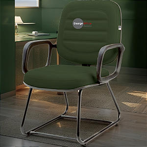 Cadeira para Obesos que Suporta até 200kg Super Reforçada, ideal para Porteiros, Portaria de Condomínios, Escolas, Faculdades e Escritórios - Verde Escuro