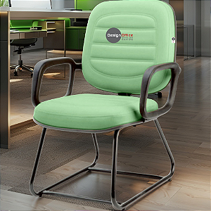 Cadeira para Obesos que Suporta até 200kg Super Reforçada, ideal para Porteiros, Portaria de Condomínios, Escolas, Faculdades e Escritórios - Verde Limão