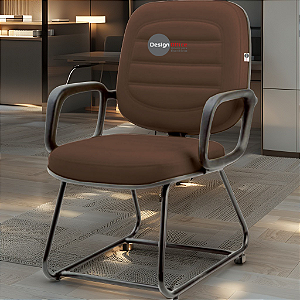 Cadeira para Obesos que Suporta até 200kg Super Reforçada, ideal para Porteiros, Portaria de Condomínios, Escolas, Faculdades e Escritórios - Marrom