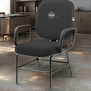Cadeira para Obesos que Suporta até 200kg Super Reforçada, ideal para Porteiros, Portaria de Condomínios, Escolas, Faculdades e Escritórios - Marrom Café