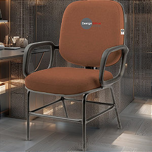 Cadeira para Obesos que Suporta até 200kg Super Reforçada, ideal para Porteiros, Portaria de Condomínios, Escolas, Faculdades e Escritórios - Caramelo