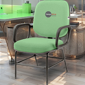 Cadeira para Obesos que Suporta até 200kg Super Reforçada, ideal para Porteiros, Portaria de Condomínios, Escolas, Faculdades e Escritórios - Verde Limão