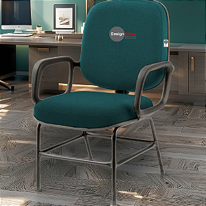 Cadeira para Obesos que Suporta até 200kg Super Reforçada, ideal para Porteiros, Portaria de Condomínios, Escolas, Faculdades e Escritórios - Verde