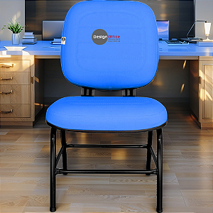 Cadeira para Obesos que Suporta até 200kg Super Reforçada, ideal para Porteiros, Portaria de Condomínios, Escolas, Faculdades e Escritórios - Azul Bebê