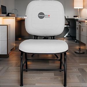 Cadeira para Obesos que Suporta até 200kg Super Reforçada, ideal para Porteiros, Portaria de Condomínios, Escolas, Faculdades e Escritórios - Branco