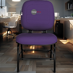 Cadeira para Obesos que Suporta até 200kg Super Reforçada, ideal para Porteiros, Portaria de Condomínios, Escolas, Faculdades e Escritórios - Roxo