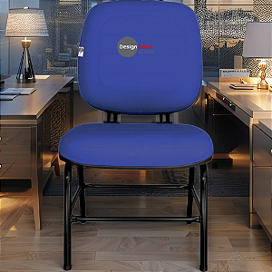 Cadeira para Obesos que Suporta até 200kg Super Reforçada, ideal para Porteiros, Portaria de Condomínios, Escolas, Faculdades e Escritórios - Azul Royal