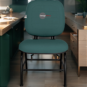 Cadeira para Obesos que Suporta até 200kg Super Reforçada, ideal para Porteiros, Portaria de Condomínios, Escolas, Faculdades e Escritórios - Verde