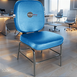Cadeira para Obesos que Suporta até 200kg Super Reforçada, ideal para Porteiros, Portaria de Condomínios, Escolas, Faculdades e Escritórios - Azul Bebê
