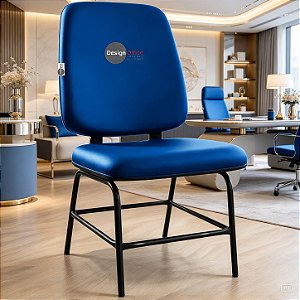 Cadeira que Suporta até 200kg para Obesos Super Reforçada, ideal para Porteiros, Portaria de Condomínios, Escolas, Faculdades e Escritórios - Azul Bebê