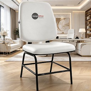 Cadeira que Suporta até 200kg para Obesos Super Reforçada, ideal para Porteiros, Portaria de Condomínios, Escolas, Faculdades e Escritórios - Branco