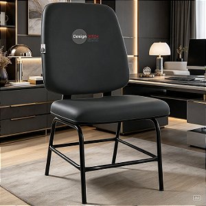 Cadeira que Suporta até 200kg para Obesos Super Reforçada, ideal para Porteiros, Portaria de Condomínios, Escolas, Faculdades e Escritórios - Cinza Escuro