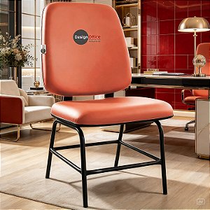 Cadeira que Suporta até 200kg para Obesos Super Reforçada, ideal para Porteiros, Portaria de Condomínios, Escolas, Faculdades e Escritórios - Vermelho Telha