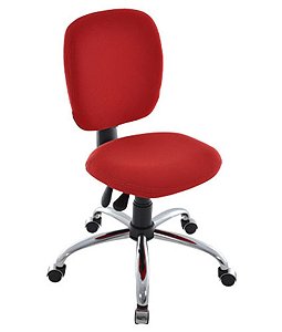 Cadeira Executiva com Back System Cromada  Linha Lombar Vermelho