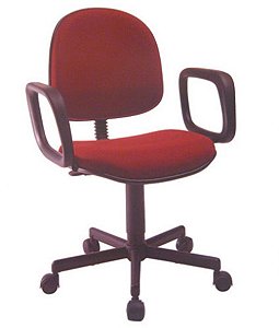 Cadeira Executiva Base Giratória com Braços Linha Office Vermelho