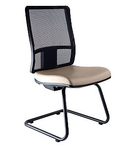 Cadeira Diretor com encosto Tela Mesh Linha Web Design Bege