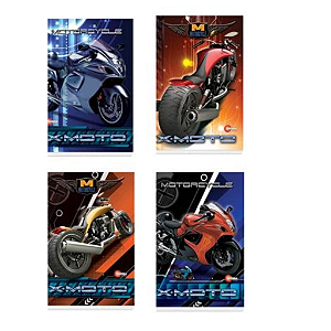 CADERNO BROCHURÃO UNIVERSITARIO CAPA DURA 96FLS X-MOTO MAXIMA