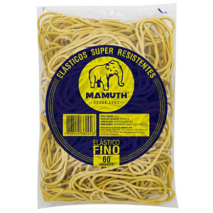 ELASTICO STANDART (GOMINHA) AMARELO FINO MAMUTH
