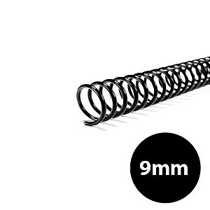 ESPIRAL DE ENCADERNAÇÃO PRETO C/100 UNIDADES