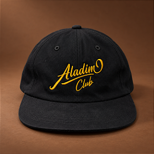 Boné Six Panel Preto/Amarelo