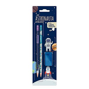 KIT ASTRONAUTA 2 LAPIS HB/ APONTADOR/ BORRACHA
