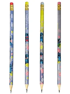 LAPIS PRETO STITCH HB C/ BORRACHA  MOLIN