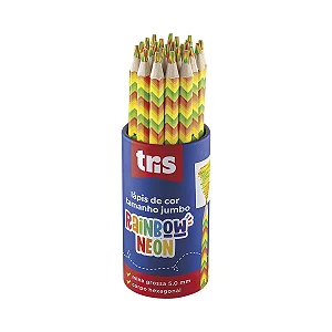 LAPIS COR TRIS RAINBOW NEON