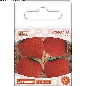 BORRACHA  BE BERRY MORANGO COM AROMA - TILIBRA