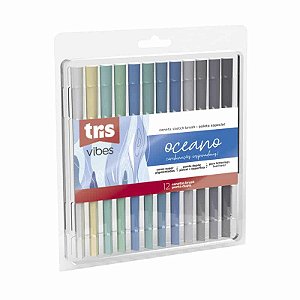 CANETA BRUSH VIBES OCEANO - TRIS
