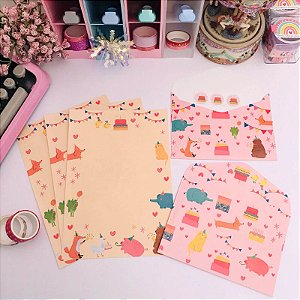 KIT PAPEL DE CARTA COM ENVELOPE ANIVERSÁRIO - BUENDIA