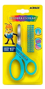 TESOURA LETRAS AZUL - ACRILEX