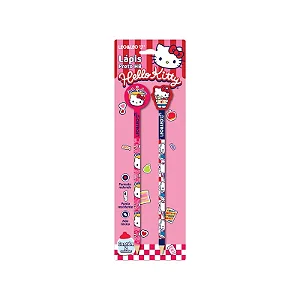 LAPIS HB COM BORRACHA HELLO KITTY C/2 - LEONORA