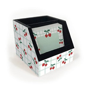 PORTA LAPIS E LEMBRETE CEREJA- FINAIDEIA