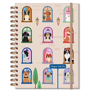 CADERNO COLEGIAL FOLHAS REMOVIVEIS CACHORRO NA JANELA - FINAIDEIA