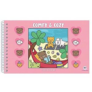 LIVRO DE COLORIR COMFY E COZY PINK